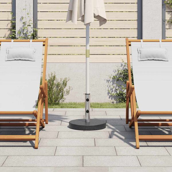 vidaXL Stalak za suncobran od granita 20 kg okrugli crni