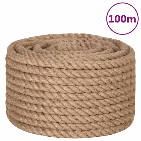 vidaXL Uže od 100 % jute 20 mm 100 m