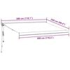 vidaXL Tenda na automatsko uvlačenje bordo 300 x 250 cm