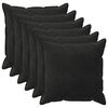 vidaXL Presvlaka za jastuk 6 pcs HOUTEN Crna 65 x 65 cm Bar&scaron;un