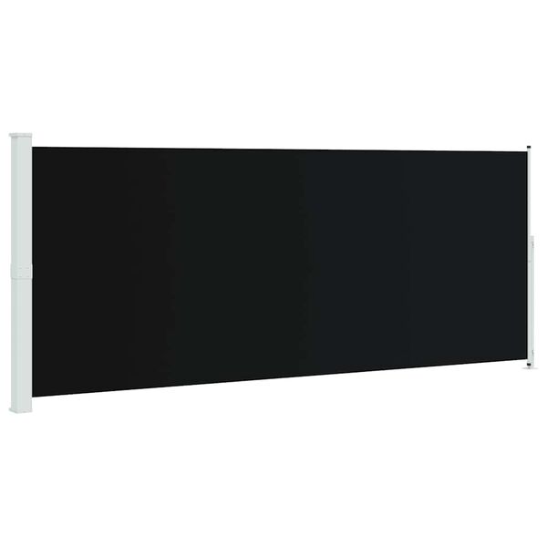 vidaXL Uvlačiva bočna tenda za terasu 200 x 500 cm crna