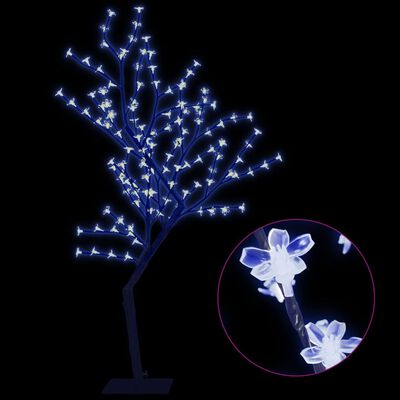 vidaXL Božićno drvce sa 128 LED žarulja plavo svjetlo 120 cm