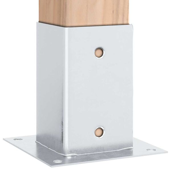 vidaXL Postolja za stupove kvadratna 12 kom 81x81 mm pocinčani čelik