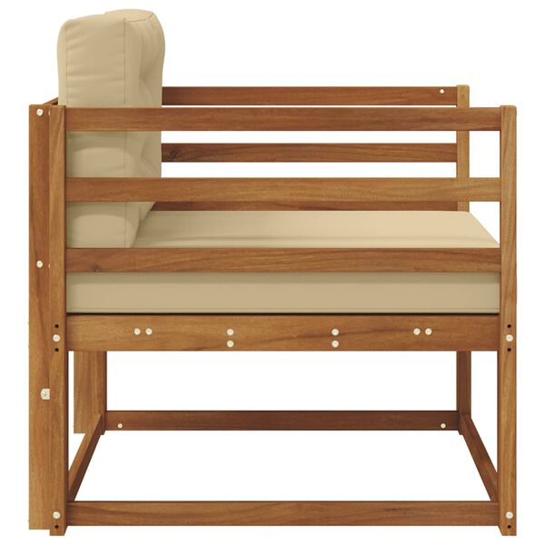 vidaXL Srednja sofa za van Čvrsto drvo akacije Prirodna