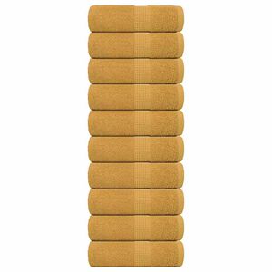 vidaXL Ručnici za pranje 10 kom FROGN zlatne boje 30x30 cm 100% pamuk