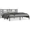 vidaXL Metalni okvir za krevet s uzglavljem crni 183x213 cm