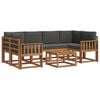 vidaXL Set vanjskih sofa 7 kom. Prirodna i antracit