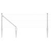 vidaXL Ograda s postovima Srebrno 0,8 x 25 m Čelik