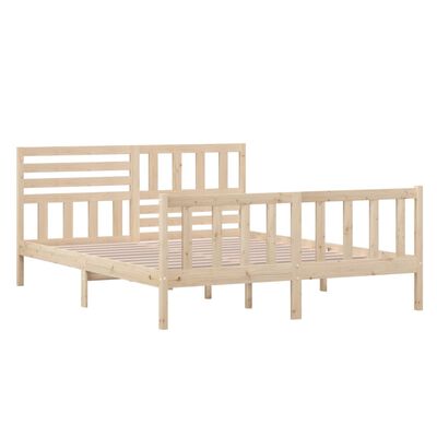 vidaXL Okvir za krevet od masivnog drva 160 x 200 cm