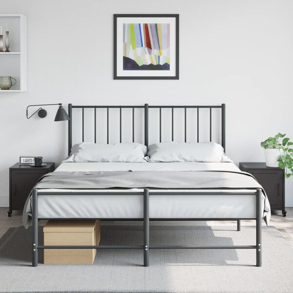 vidaXL Noćni ormarići 2 kom crni 36 x 39 x 43,5 cm čelični