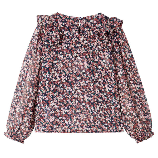 Dječja košulja s dugim rukavima tamnoružičasta 128