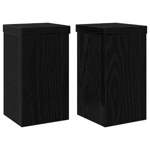 vidaXL Stalak za biljke 2 kom. Crni hrast 10 x 10 x 18 cm