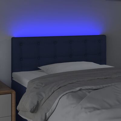 vidaXL LED uzglavlje plavo 100x5x78/88 cm od tkanine