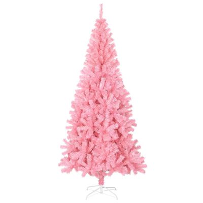 vidaXL Umjetno božićno drvce sa stalkom ružičasto 180 cm PVC