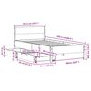 vidaXL Okvir kreveta bez madraca bijeli 100x200 cm konstruirano drvo
