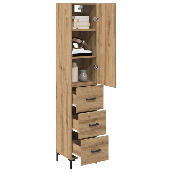 vidaXL Highboard Umjetnički hrast 69,5 x 34 x 180 cm Konstruirano drvo