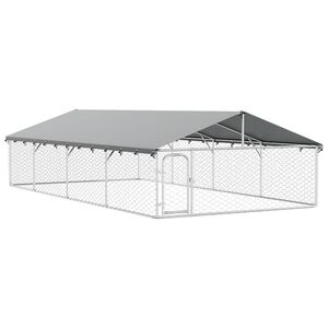vidaXL Vanjski kavez za pse s krovom 600 x 300 x 150 cm