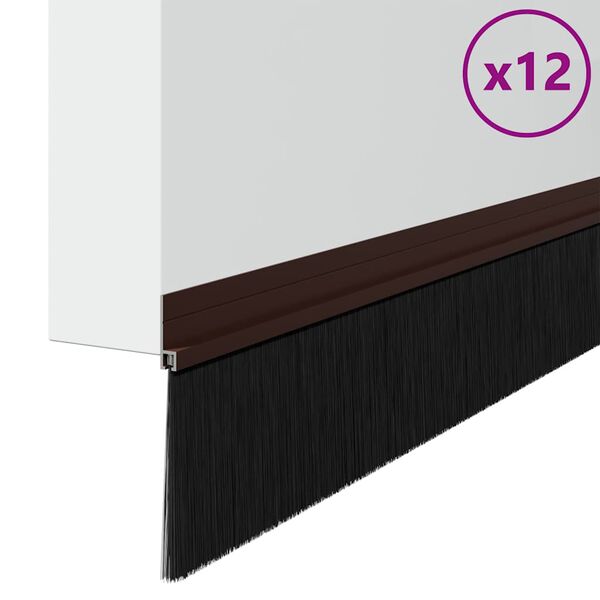 vidaXL Samoljepljivi pečati za vrata 12 pcs Smeđa 100 cm