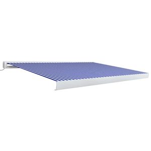vidaXL Motorizirana kazetna tenda 400 x 300 cm plavo-bijela