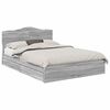 vidaXL Krevet s od storage Siva Sonoma 160 x 200 cm Konstruirano drvo