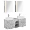 vidaXL Set namje&scaron;taja za kupaonicu 5 pcs Betonska siva