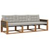 vidaXL Set vanjskih sofa 3 kom. Prirodna i svjetlosiva