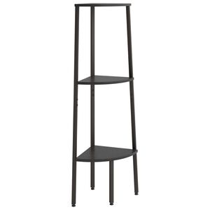 vidaXL Kutne police s 3 razine crne 45,5 x 31,5 x 120 cm