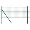 vidaXL Euro Ograđivanje Ukop 25 x 0,6 m Čelik premazan PVC-om Zelena