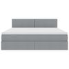 vidaXL Krevet s madracem i skladištem Svijetlo siva 180 x 200 cm