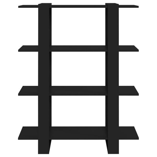 vidaXL Ormarić za knjige / sobna pregrada crni 100x30x123,5 cm
