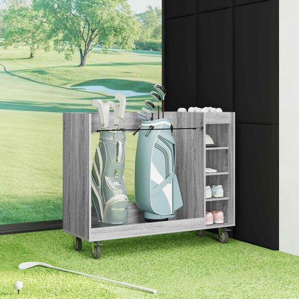 vidaXL Golf ormar s kotačem Jednobojno Siva Sonoma 120 x 45 x 98 cm