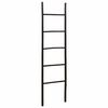 vidaXL Ljestva za deke Crna 40 x 150 cm Bambus