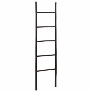 vidaXL Ljestva za deke Crna 40 x 150 cm Bambus