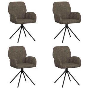 vidaXL Okretne blagovaonske stolice 4 pcs Umetnička suknja koža
