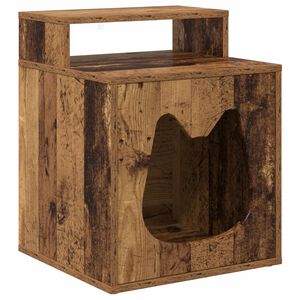 vidaXL Mačja Kuća Staro drvo 42,5 x 40 x 53,5 cm Konstruirano drvo