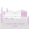 vidaXL Vrtna ograda s vrhom koplja crna 240 x 75 cm čelik s pra&scaron;kastim premazom