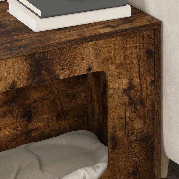 vidaXL Mačja Kuća Dimljeni hrast 51 x 30 x 42 cm Konstruirano drvo