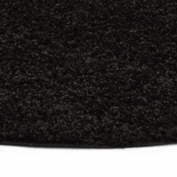 vidaXL Čupavi ukrasni tepih 160 cm crni