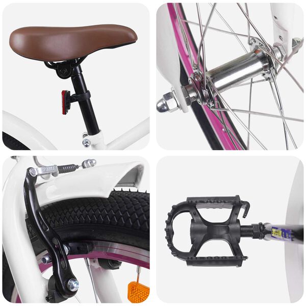 vidaXL Dječji Bicikl 18 Inča za djecu od 5 do 7 godina Bijelo