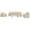 vidaXL 4-dijelni set sofa s tabureom krem od tkanine