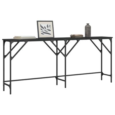vidaXL Konzolni stol crni 180x29x75 cm od konstruiranog drva