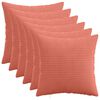 vidaXL Presvlaka za jastuk 6 pcs HEERLEN Crvena narančasta 30 x 30 cm