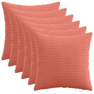 vidaXL Presvlaka za jastuk 6 pcs HEERLEN Crvena narančasta 30 x 30 cm