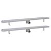 vidaXL Linearni odvod za tu&scaron; 2 kom s kružićima 1030 x 140 mm od čelika