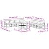 vidaXL Set vanjskih sofa s jastukom 9 pcs Prirodna i crna
