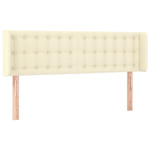 vidaXL Uzglavlje s u&scaron;ima krem 147x16x78/88 cm od od umjetne kože