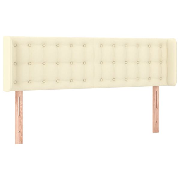 vidaXL Uzglavlje s u&scaron;ima krem 147x16x78/88 cm od od umjetne kože