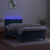 vidaXL Krevet box spring s madracem LED tamnoplavi 90x200 cm bar&scaron;un