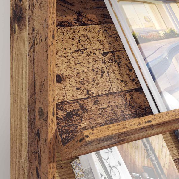 vidaXL Polica za časopise Staro drvo 70 x 41 x 96 cm Konstruirano drvo