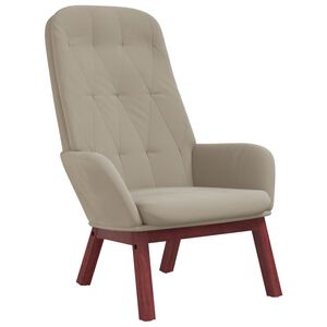 vidaXL Stolica za opu&scaron;tanje svjetlosiva bar&scaron;unasta